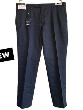 38x30 Black Chino Jos A Bank Cotton Traveler Pants New Flat Front Nwt Khakis Man